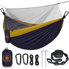 Camping Hammock with Net,Travel Portable Lightweight Hammocks with Tree Strap...