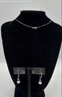 925 Sterling Silver Necklace & Earrings w/Turquoise 2.67g — photo 3