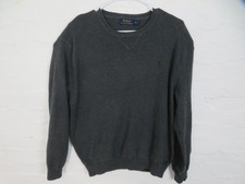 Polo Ralph Lauren Sweater Mens Medium Gray Crewneck Knit Pullover Pony Logo