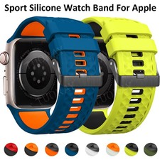 For Apple Watch Series SE3 11 10 9 8 7 6 5 4 3 2 Ultra 3 2 1 Silicone Band Strap