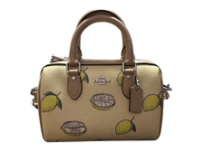 NWT COACH MINI ROWAN LEMON CROSSBODY WITH LEMON PRINT CAL19 HANDBAG BAG PURSE