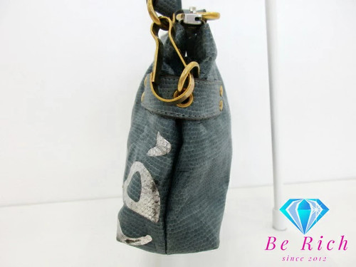 Chloe 2way Shoulder Bag Eclipse 7A733 Blue Leather No Shoulder Logo Crossbody Ha