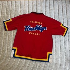 VTG Y2K Brooklyn Express Red Baseball Jersey XLarge Streetwear Punk Sportswear