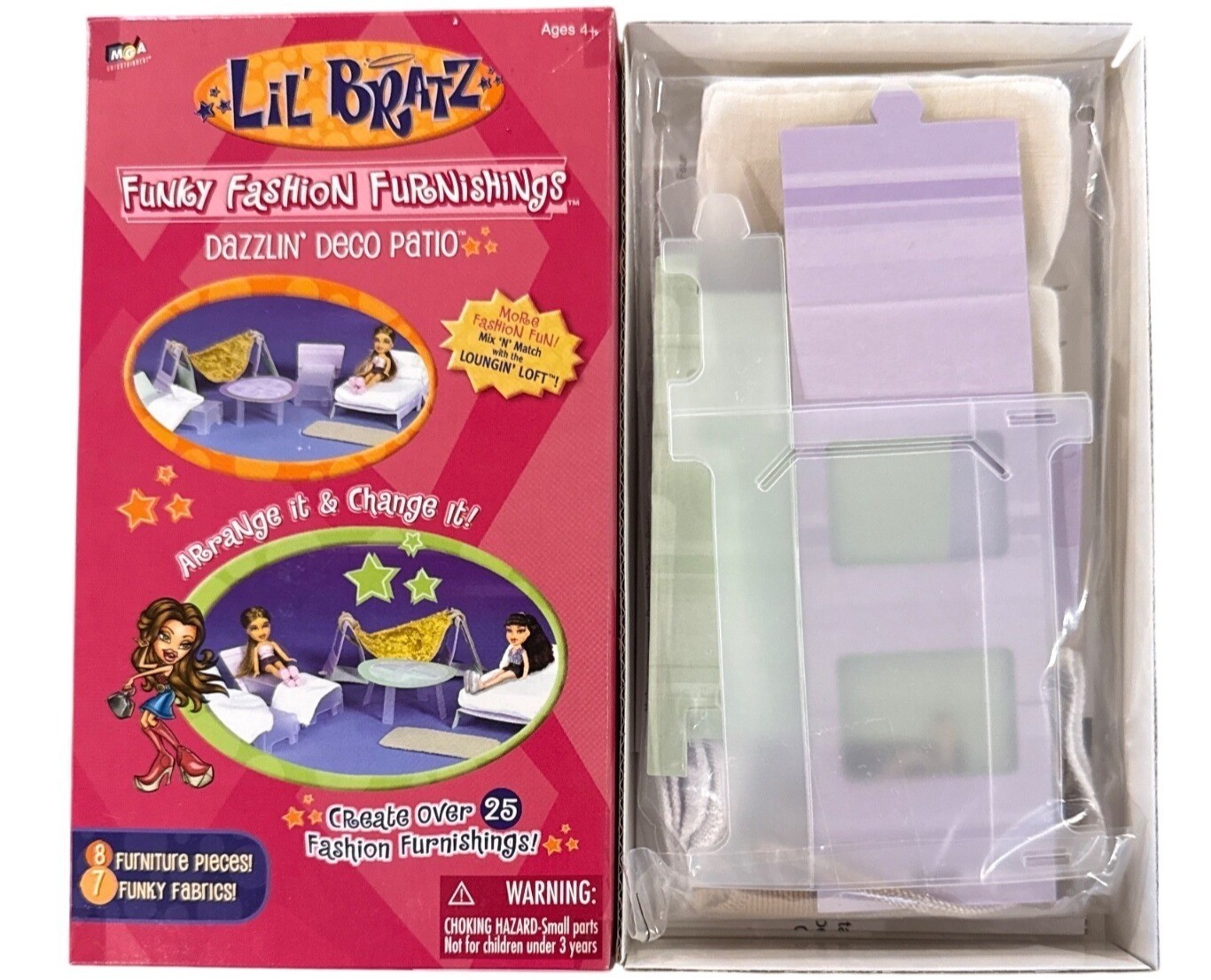 Vintage 2002 Lil Bratz Funky Fashion Furnishing DAZZLIN" DEC