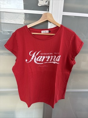 Eden Ashram, T-shirt, Größe: XL, Rot Bio-Baumwolle, Damen Karma