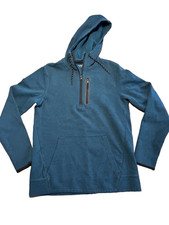Old Navy Active Dynamic Women s 1/4 Zip Pullover Sweatshirt Aqua Size M Hood