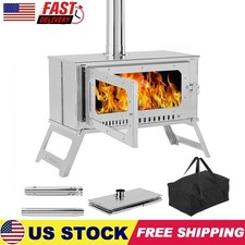 Portable Hot Tent Stove Wood Burning Stove Stainless Steel Camping Tent Stove