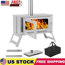 Portable Hot Tent Stove Wood Burning Stove Stainless Steel Camping Tent Stove