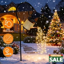 LED Solar Watering Can Lights Waterproof Hanging String Lights Outdoor Garden