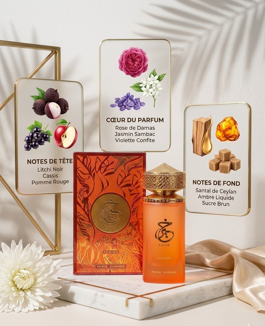 Khair Fusion Paris Corner 100ml le parfum fruité anti-volatilité