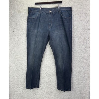 PD&C Jeans 44x32 Blue Dark Wash Straight Leg Classic Dadcore Denim Casual