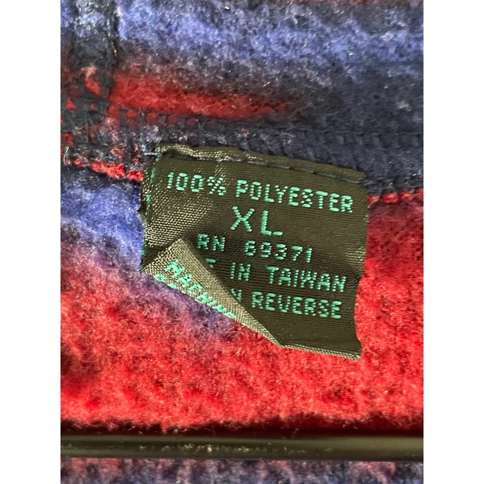 Suéter pulôver vintage Santana com capuz de lã padrão asteca do sudoeste GG - Imagem 2 de 4