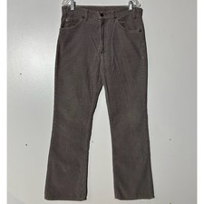 Vintage 70s Levis 517 White Tab Gray Corduroy Bootcut Pants Mens Size 34 X 34