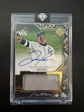 2025 Topps Transcendent Jose Trevino World Series Jersey Patch On-Card Auto /25