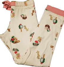 The Beaufort Bonnet WOMENS SMALL Pajamas Pants Bottoms PJs Snowman Puppies Kitty