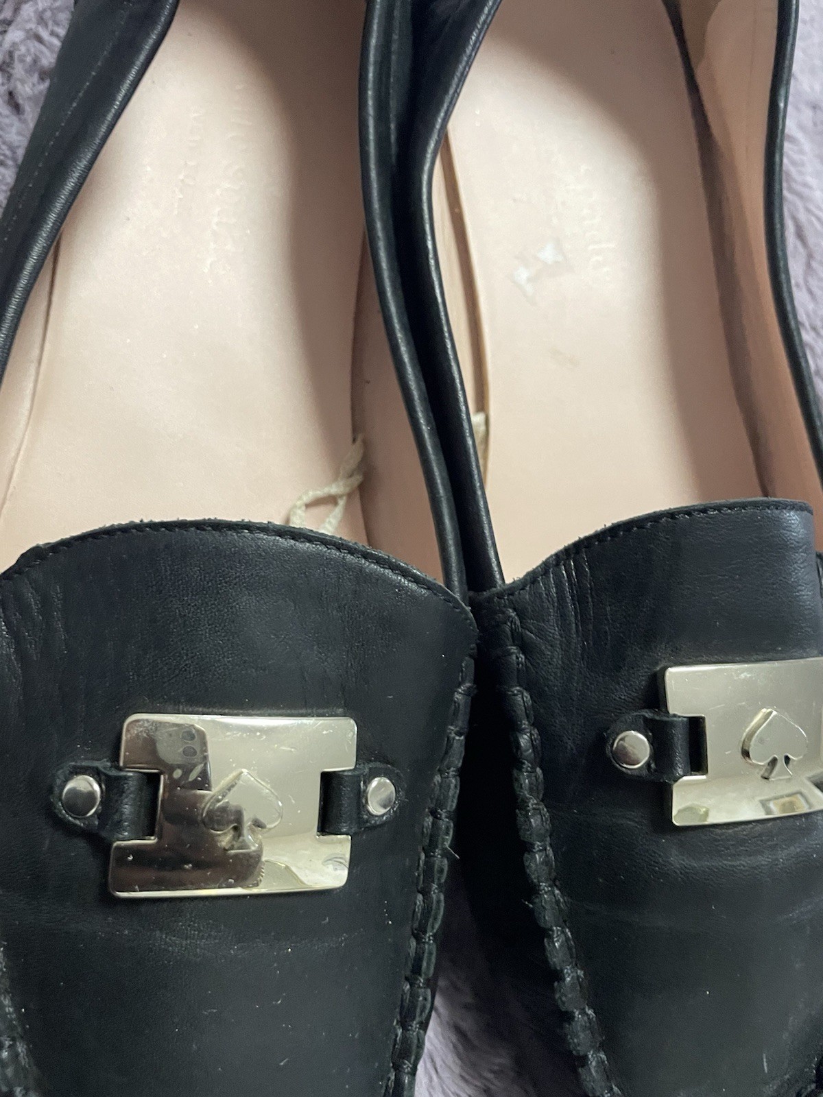 SAOLA Mocassini piatti Kate Spade Carmen donna pelle taglia 10B slip on suola gomma