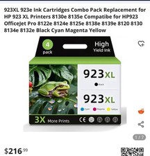 923xl 923e Ink Cartridges Combo Pack Replacement For Hp 923 Xl Printers