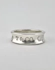 Vintage Tiffany & Co. 1837 Concave Sterling Silver .925 7mm Band Ring Size 9.25