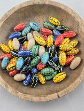 150 PCS ASSORTED OVAL MULTI-COLOR GLASS BEADS JEWELRY CRAFT MAKING LOOSE BEADS