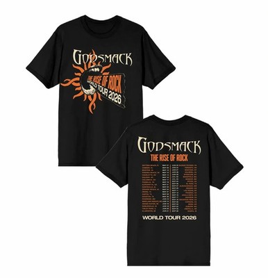 Godsmack Rise Of Rock Tour 2026 Vintage Graphic T-Shirt Unisex Cotton