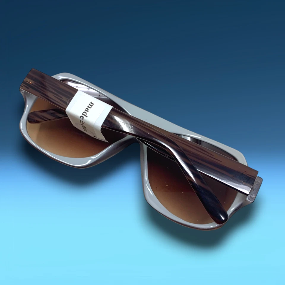 NUEVO Gafas de sol Carolina Lemke marrón a rayas acrílico protector de gran tamaño CL1058 NUEVAS CON ETIQUETAS Foto 4 de 4