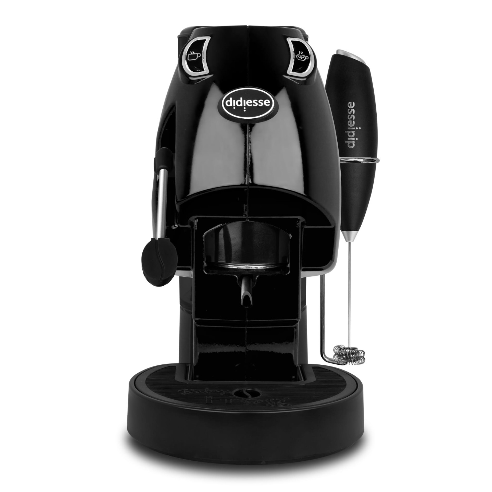 Macchina da Caffè Frog Baby Nera con Frullino Elettrico