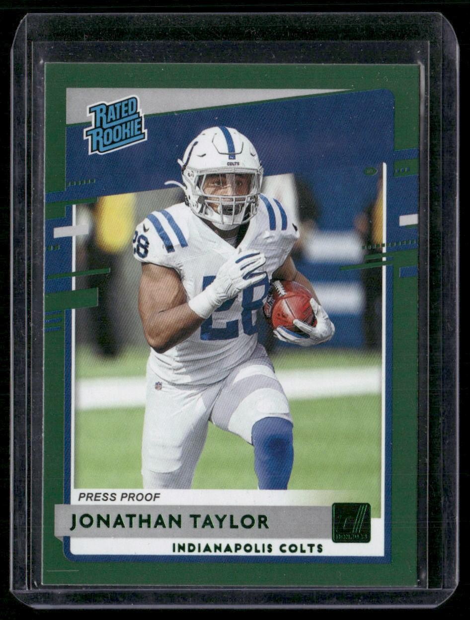 2020 Donruss #317 Jonathan Taylor Press Proof Green RC