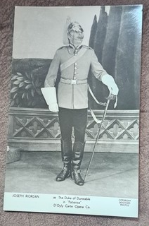 RP Postcard Joseph Riordan D`Oyly Carte Gilbert & Sullivan Duke Patience