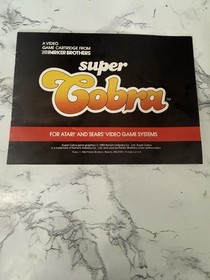 Super Cobra Atari 5200, 1983 Authentic Cartridge and Manual