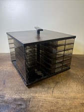 Vintage 24 8 Track Tape Caddy Rotating Spinning Storage Case