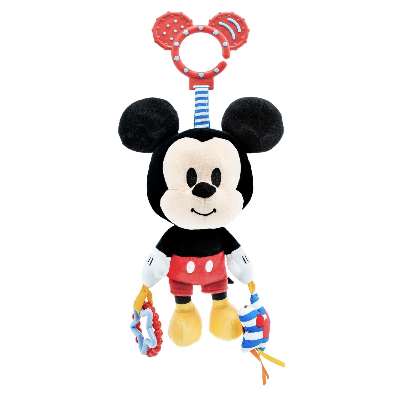 Disney Baby Mickey Mouse On The Go Activity Toy with Teething Rings, Crinkle ...