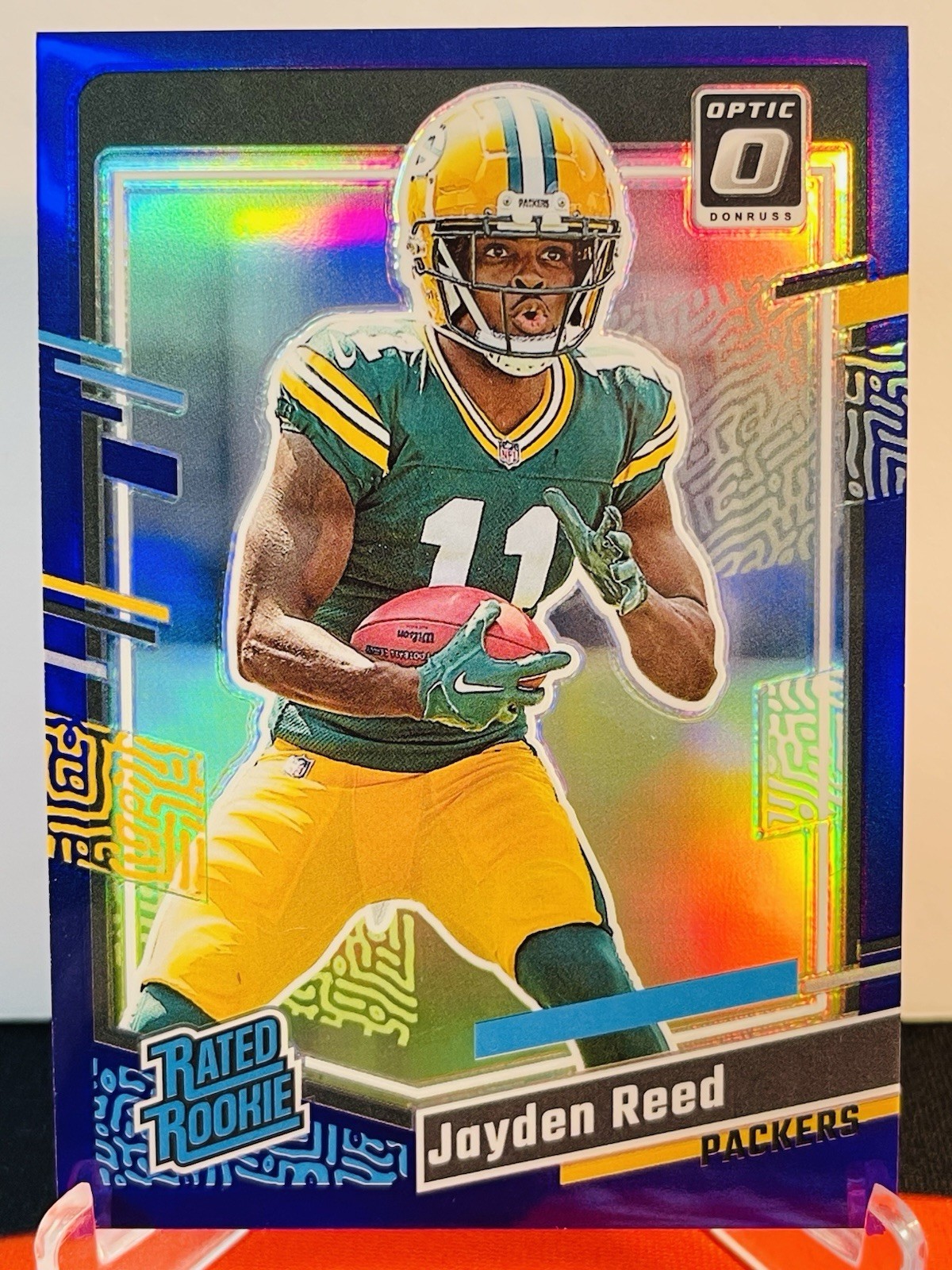2023 Donruss Purple Optic Preview Jayden Reed Rated Rookie /50 #334 Packers SP