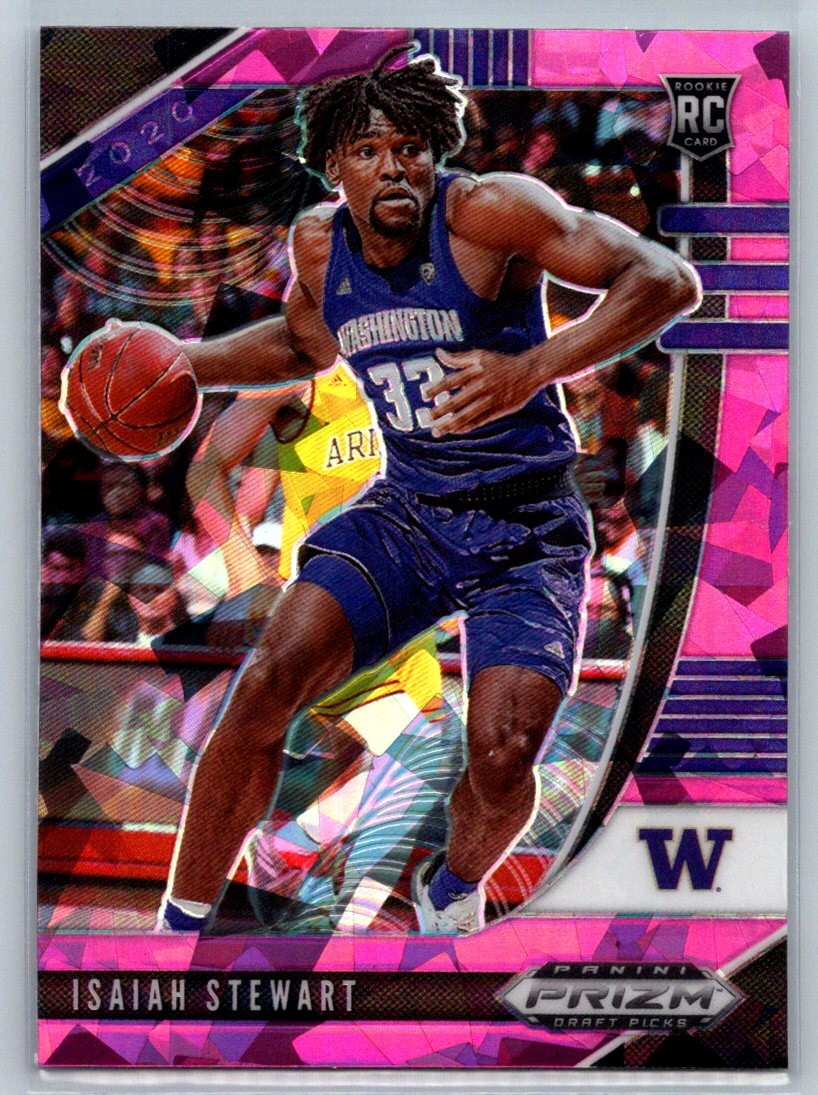 2020 Panini Prizm Draft Picks Collegiate #66 Isaiah Stewart Pink Ice