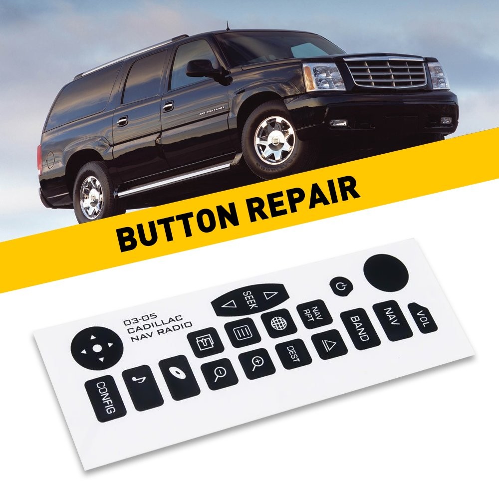 1/2set Navigation Radio Button ReDecal Trim For GMC Yukon Chevrolet Cadilla D thumbnail 13