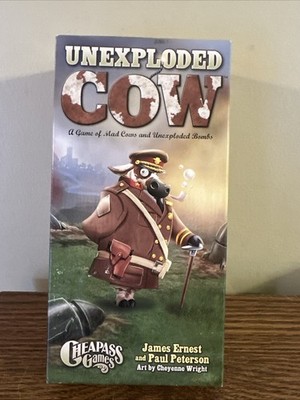 Unexploded Cow Boardgame Complete Color Art Paul Peterson Cheapass Games VG Vtg