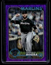 2024 Topps Update Purple Foil Emmanuel Rivera 097/799 Miami Marlins #US70