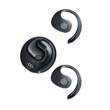 Black Ear Hook Bluetooth 5.3 Headset Earphones Earbuds For Sports Yoga jogging