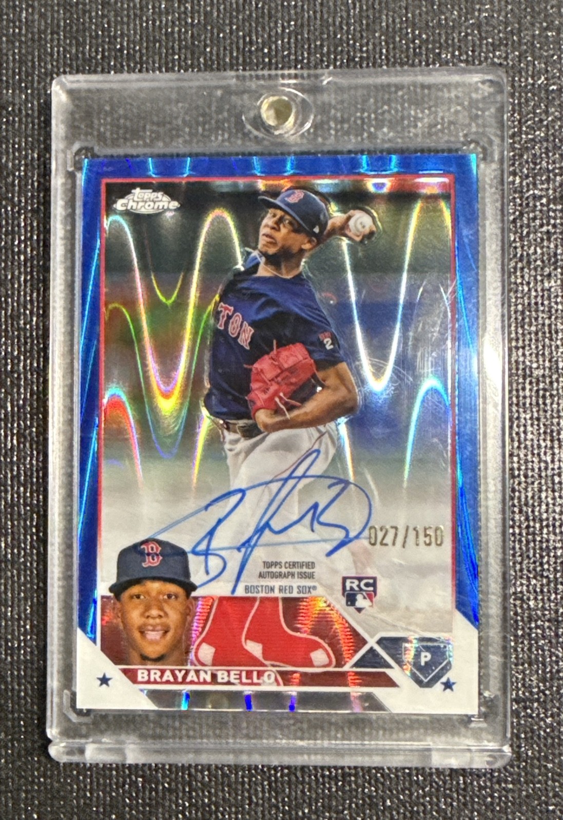2023 Topps Chrome - Rookie Autographs Brayan Bello Blue RayWave Refractor /150