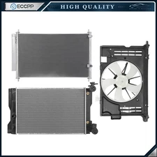 Electric Radiator Condenser Cooling Fan Kit For Toyota For Corolla 14 2015-2017