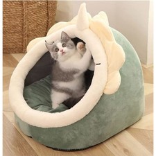Cozy Cat Shaped Cat Nest Bed Cave for Small and Medium Indoor Cats Soft Plush
