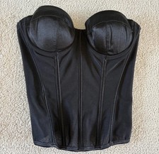 Black Corset Top Bustier Size 34C Gently Worn Size Adjustable