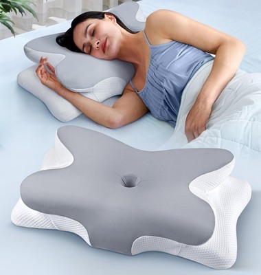 Effective Pain Relief Cervical Neck Pillow for Sleeping, Ergonomic Cooling Si...