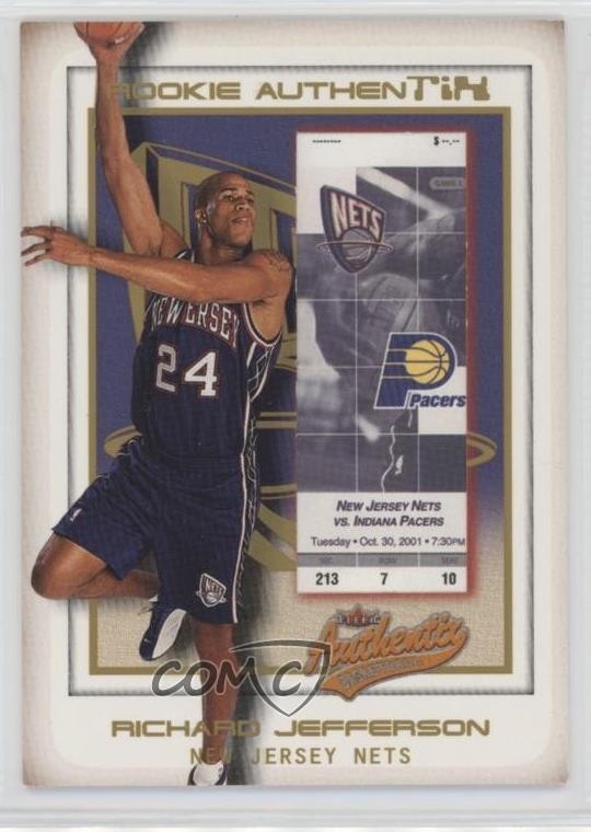 2001-02 Fleer Authentix Second Row 98/200 Richard Jefferson #130 Rookie RC 09su
