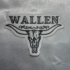 Morgan Wallen Bull Skull Logo Iron On Embroidery Patch Country Music Jacket DIY