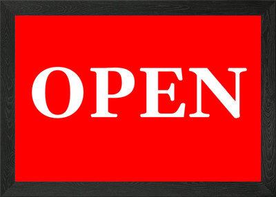 Open Board gerahmtes Wandbild Poster Leinwanddruck Bild