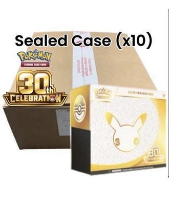 Pokemon TCG 30TH CELEBRATION ELITE TRAINER BOX CASE 10 box Sealed ETB PRESALE