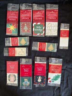 12 Packs of Vintage Hallmark Christmas Gift Tags = 68 tags