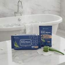 Body Wipes for Adults Bathing No Rinse - Adult Wipes 8" X 12" 200 Count
