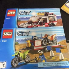 LEGO® City 4433 Dirt Bike Transporter Instruction Manuals Only!