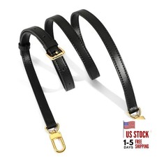 Vachetta Leather Replacement Adjustable Shoulder Strap for Black-width: 0.6 in